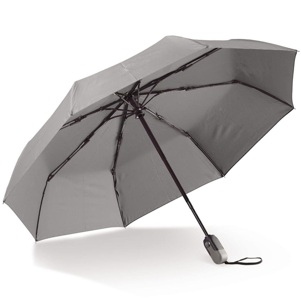 Luxe opvouwbare paraplu 22” auto open/auto sluiten - grijs