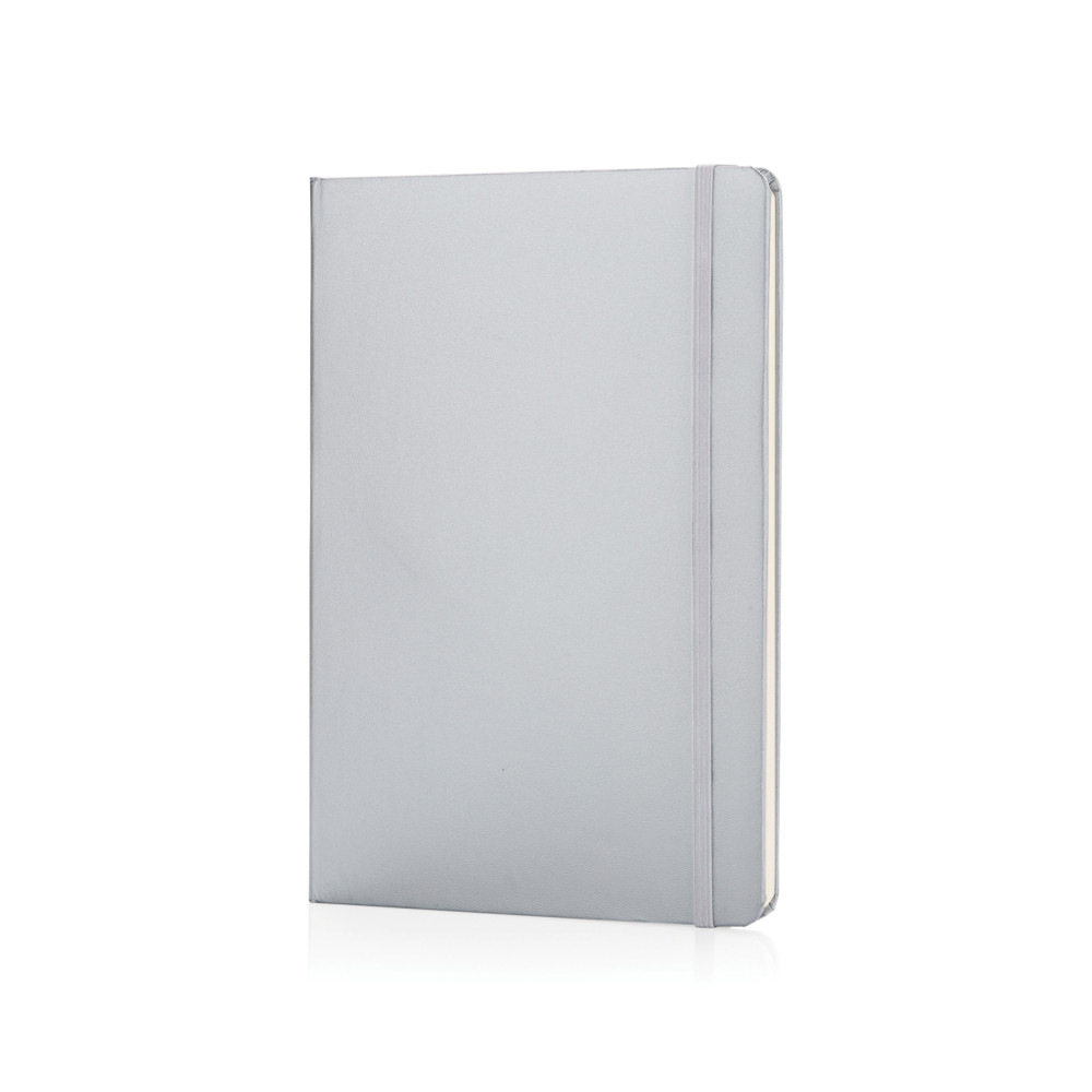A5 hardcover notitieboek - zilver (± PMS 428)
