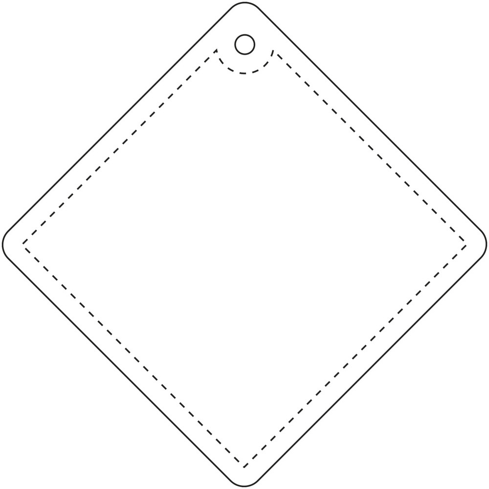 RFX™ H-09 kleine reflecterende pvc hanger met diamant