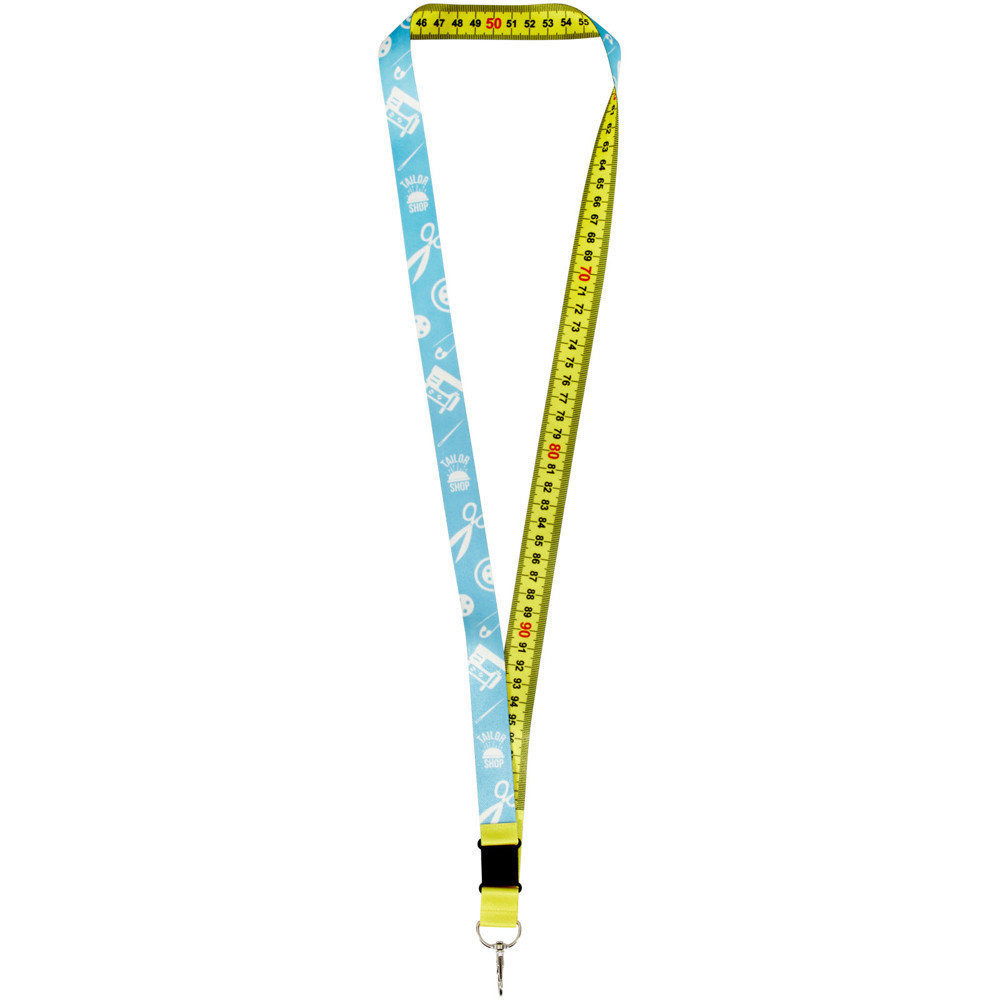 Isla 1-meter RPET sublimatie lanyard met safety breakaway sluiting