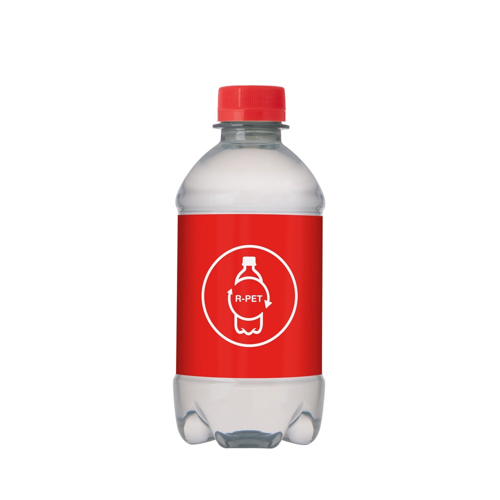 Bronwater 330 ml met draaidop - Transparant/rood