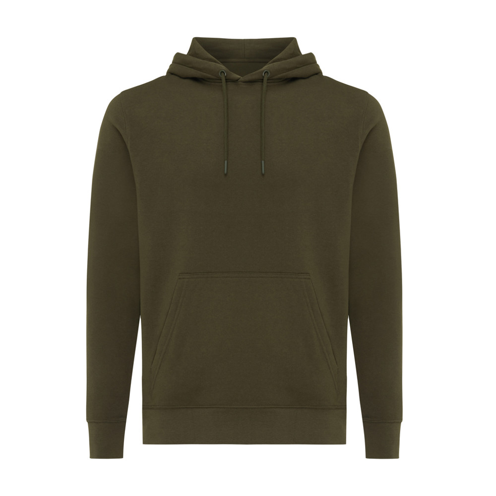 IQONIQ Rila lichtgewicht gerecycled katoen hoodie - khaki (± PMS 18-0523 TCX)
