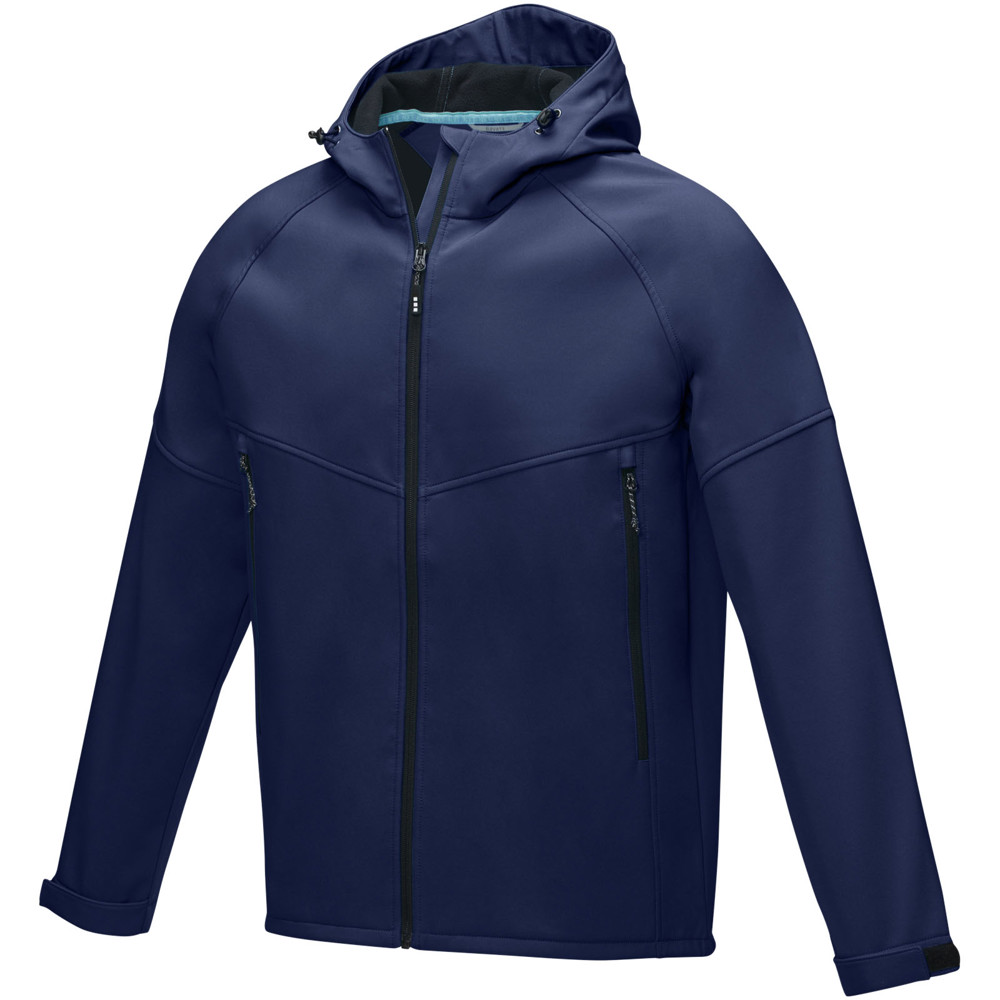 Coltan heren GRS-gerecycled softshell jack - marineblauw