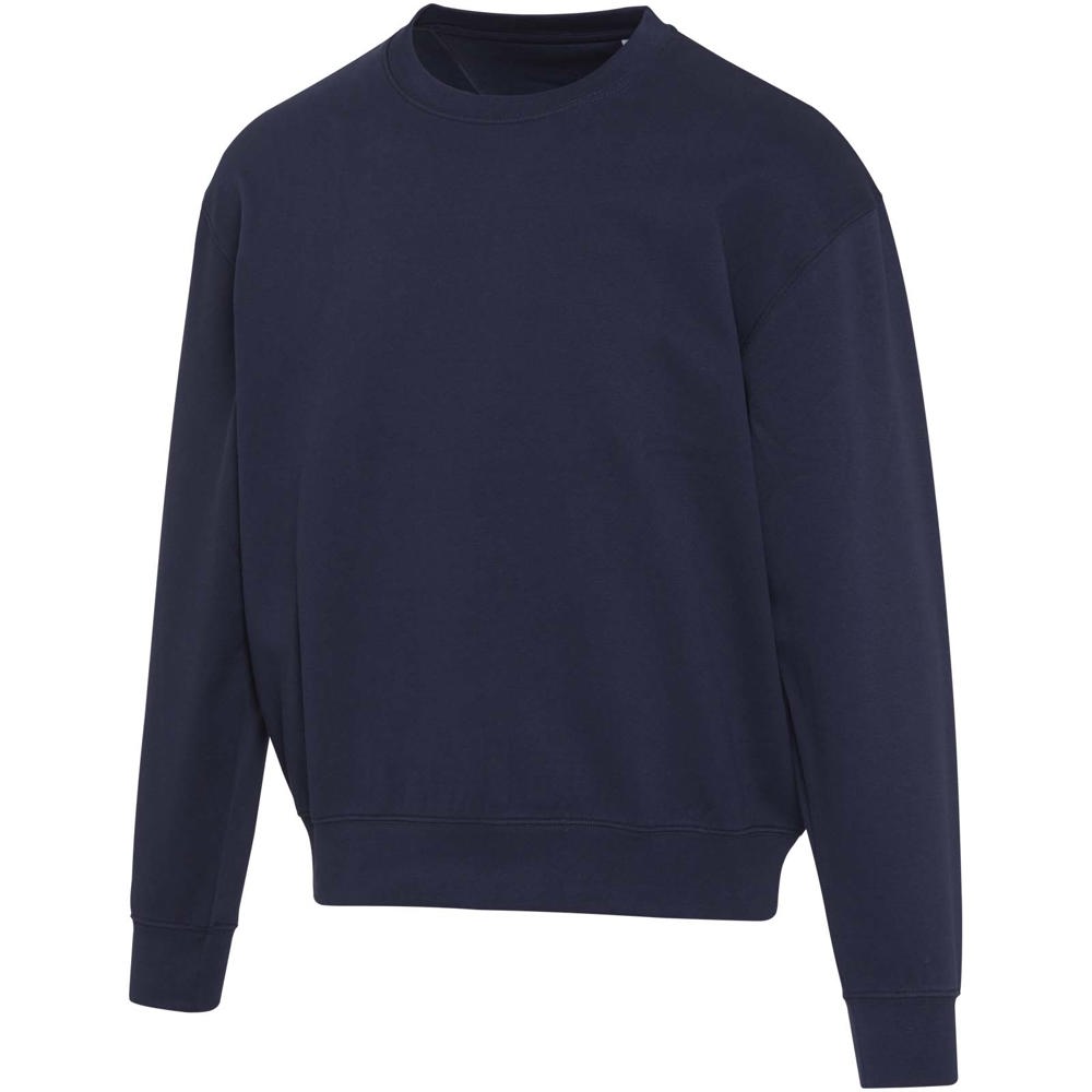 Boris 280 g/m2 unisex OCS organische oversized trui met ronde hals - Marineblauw
