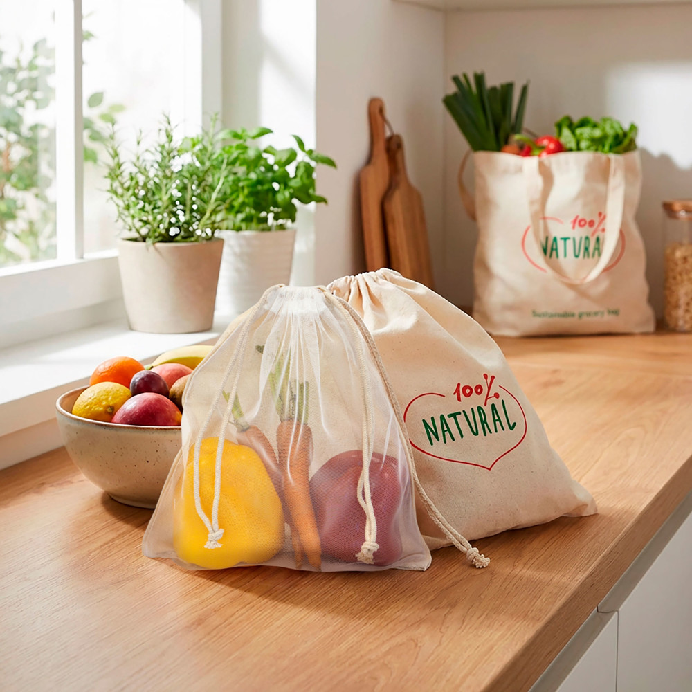 COLOMBO – Middelgrote groentetas met nylon gaas