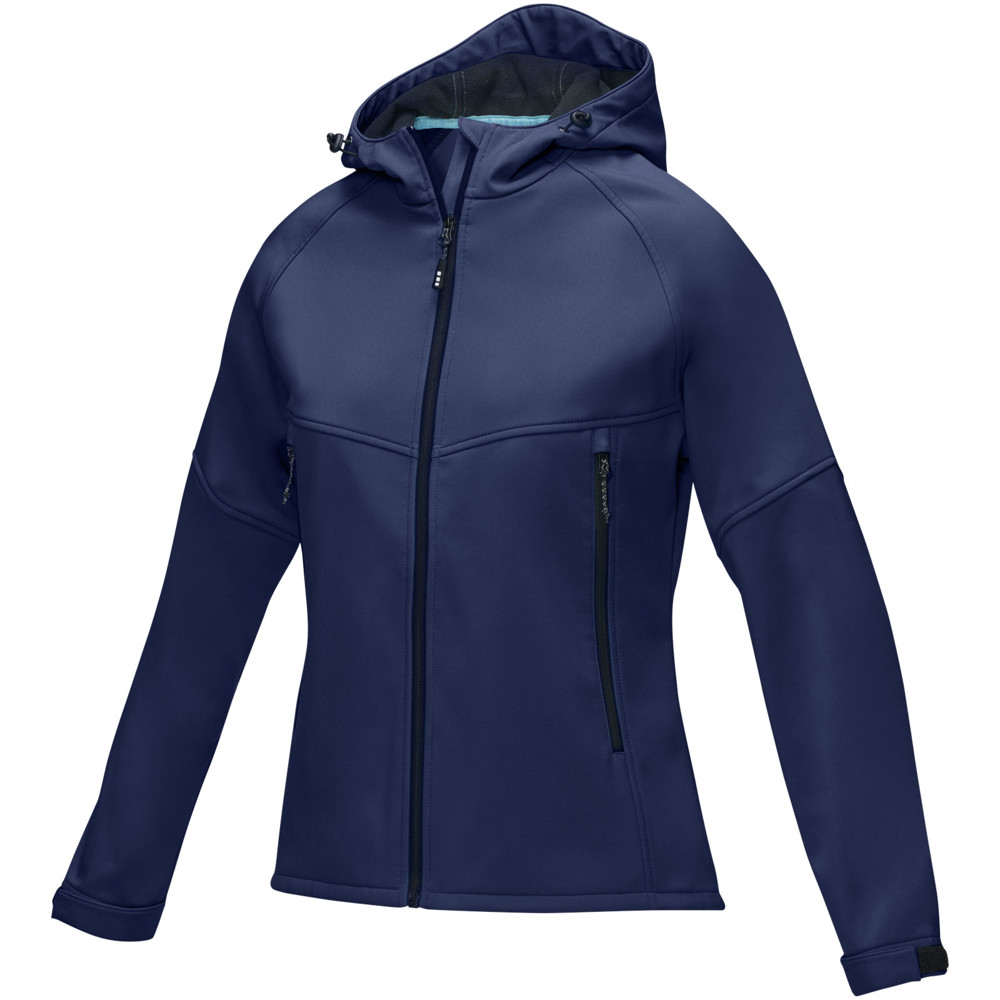 Coltan dames GRS-gerecycled softshell jack - marineblauw