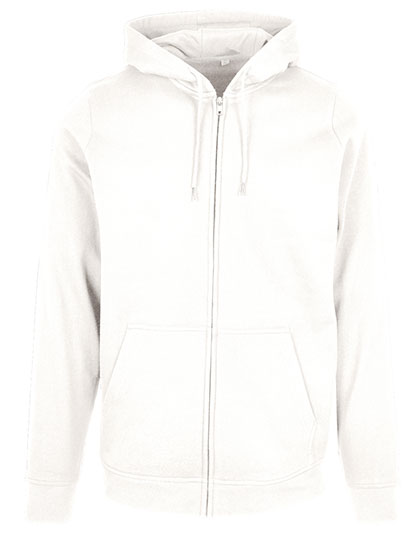 Basic Zip Hoody - white