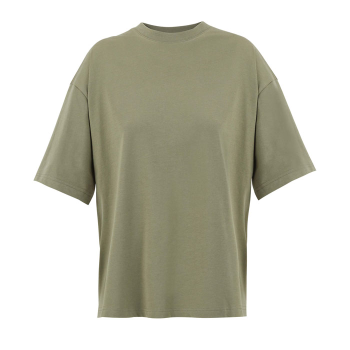 BOXY WOMEN - BOXY OVERSIZE T-SHIRT DAMES - khaki