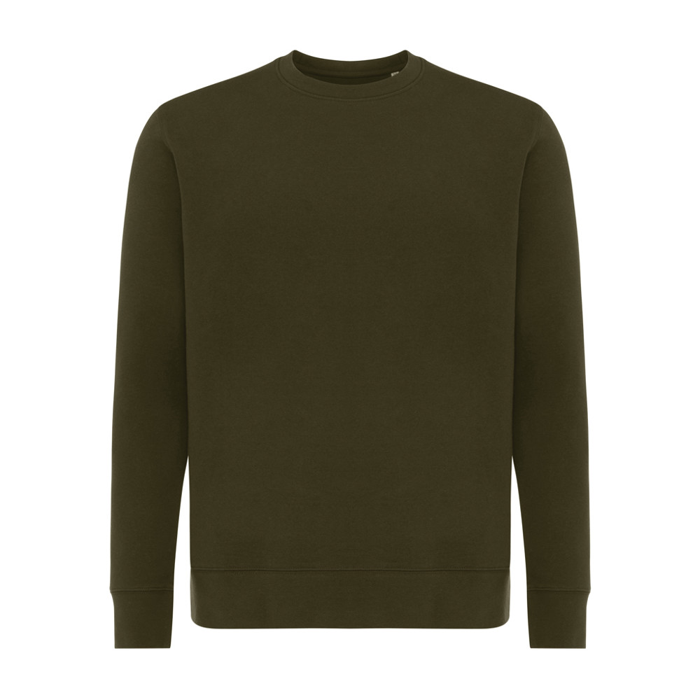 IQONIQ Etosha lichtgewicht gerecycled katoen sweater - khaki (± PMS 18-0523 TCX)