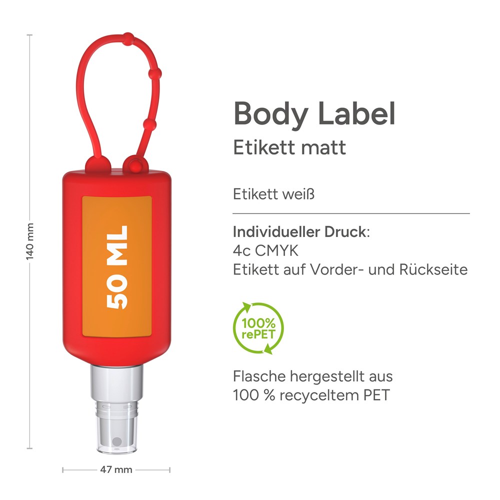 Car Cockpit Cleaner, 50 ml Bumper rood, Body Label (R-PET)