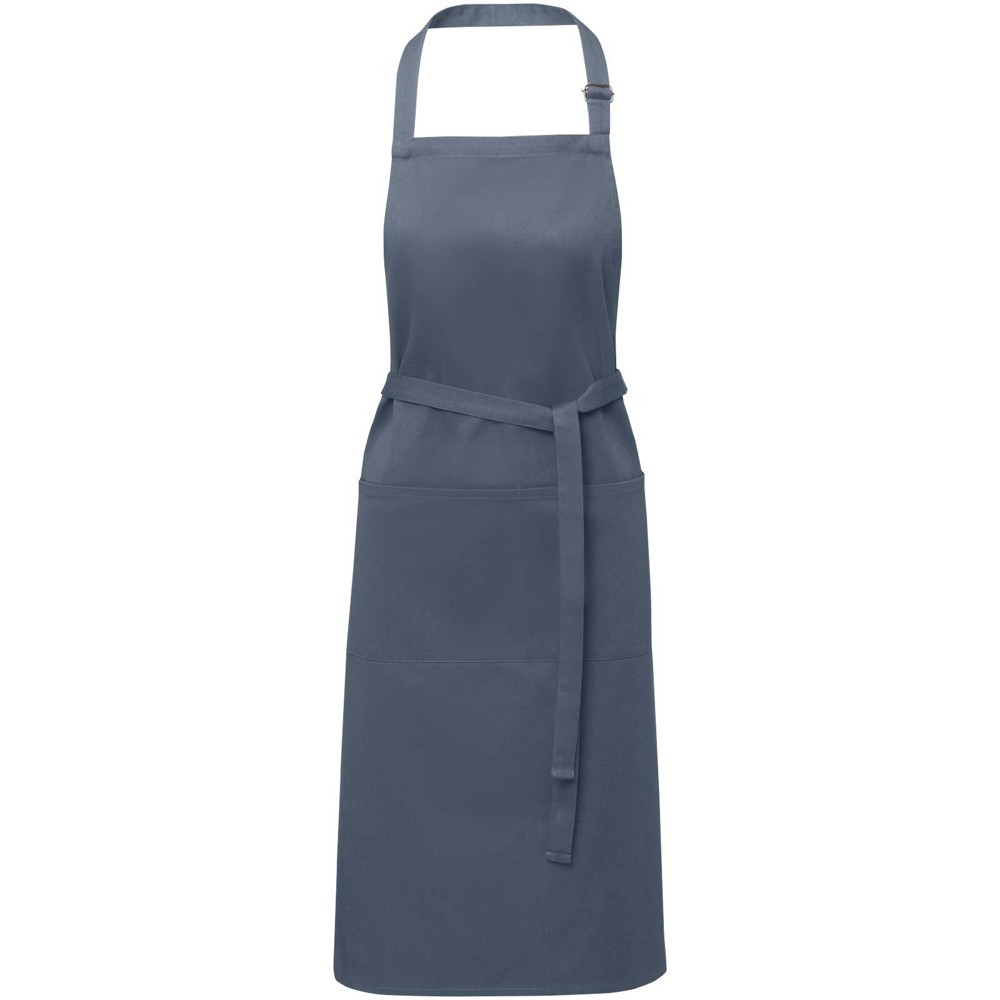 Andrea schort van 240 g/m² met verstelbare nekband - Hale blauw