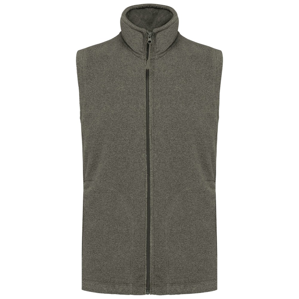 Bodywarmer van microfleece heren - Green Marble Heather