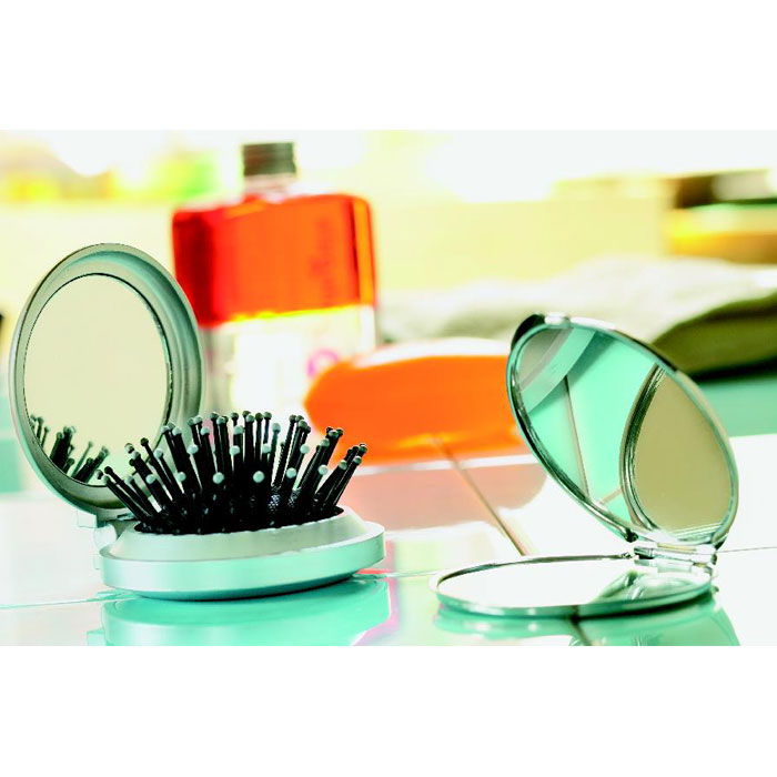 B BEAUTY - Opvouwbare borstel met spiegel