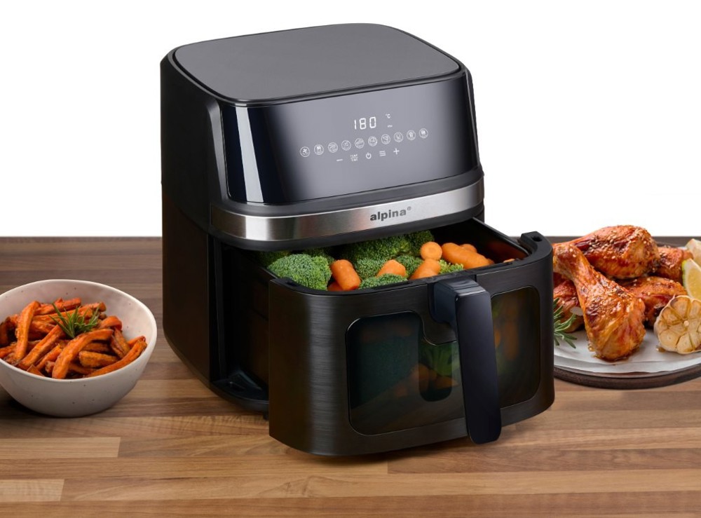 ALPINA Air Fryer 8L 1700W 230V- Zwart