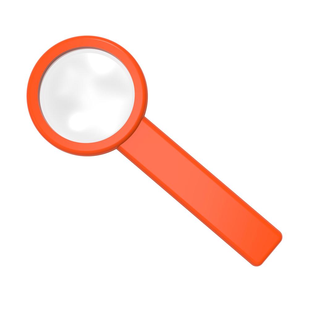 Staande loep "Handle 5 x" - standaard oranje