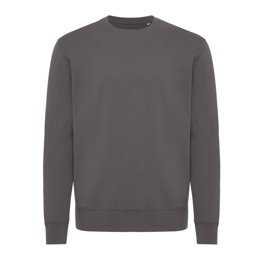 IQONIQ Kruger gerecycled katoen relaxed sweater - antraciet (± PMS 19-3900 TCX)