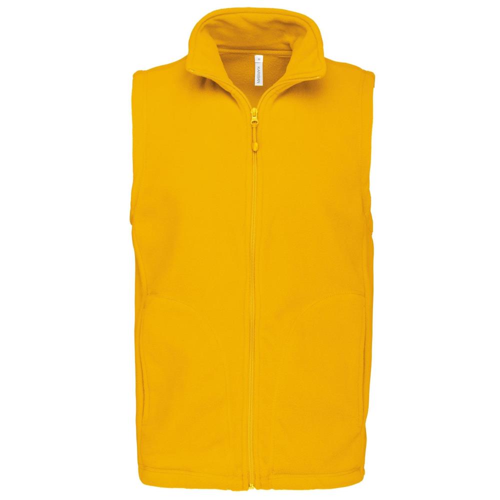 Bodywarmer van microfleece heren - Yellow