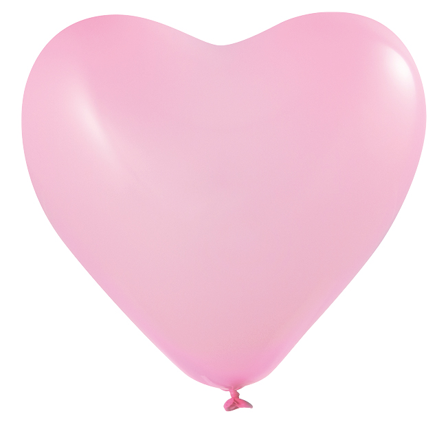 Hartballonnen bedrukt - Qualityprint Ø 33 cm / omvang 80/95 cm / 11 inch - Roze (1131)