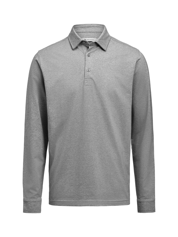 American Supreme Polo L/S Polo Heren - Grijs Mêlée