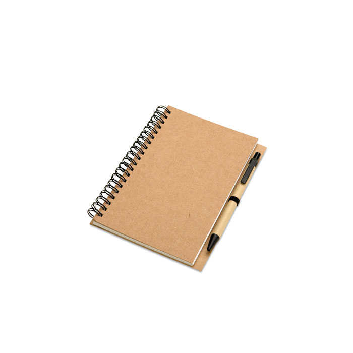 BLOQUERO - B6 Notitieblok en balpen - beige