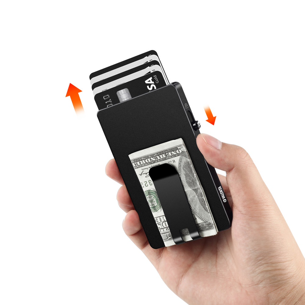 Cardprotector Aluminium Magsafe with Money Clip Black
