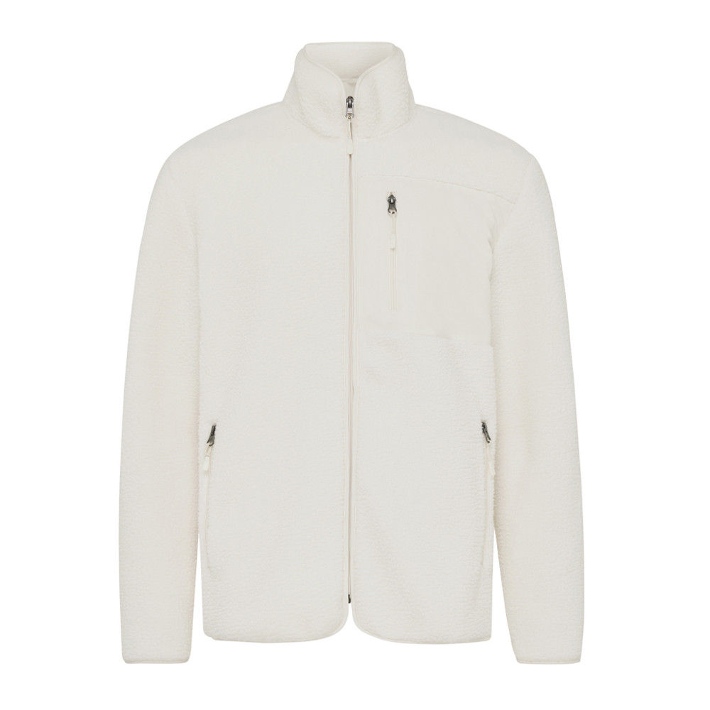 IQONIQ Diran gerecycled polyester pile-fleece jas - naturel (± PMS 11-0701 TCX)