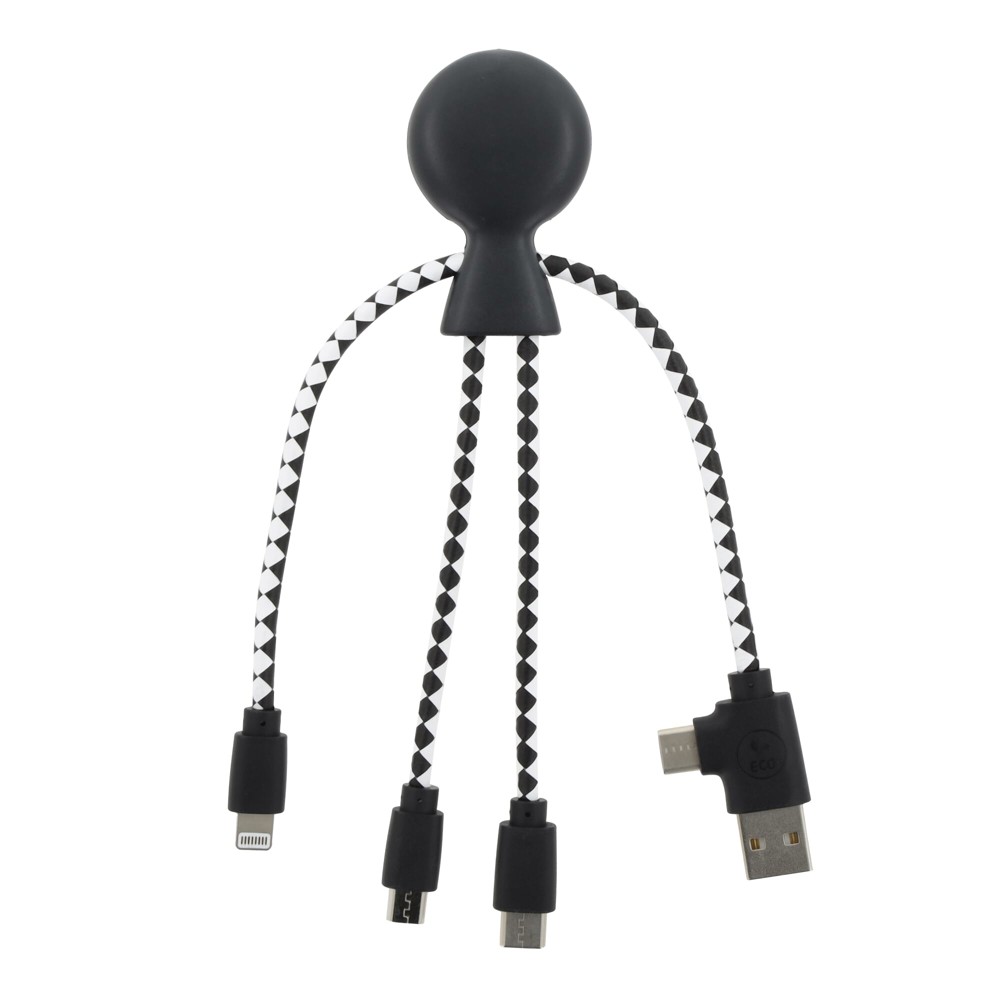 2081 | Xoopar Mr. Bio Charging cable - Zwart