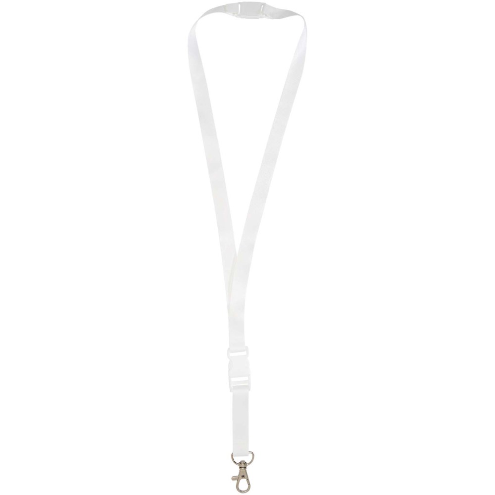 Balta gerecycled PET lanyard met safety breakaway sluiting en gesp