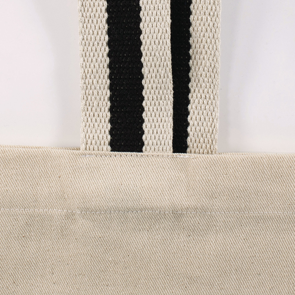 ANTWERPEN – Canvas tas met lange tweekleurige hengsels