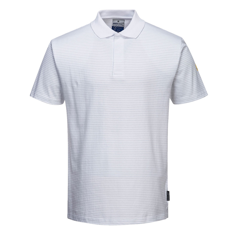 Anitstatisch ESD Poloshirt - white