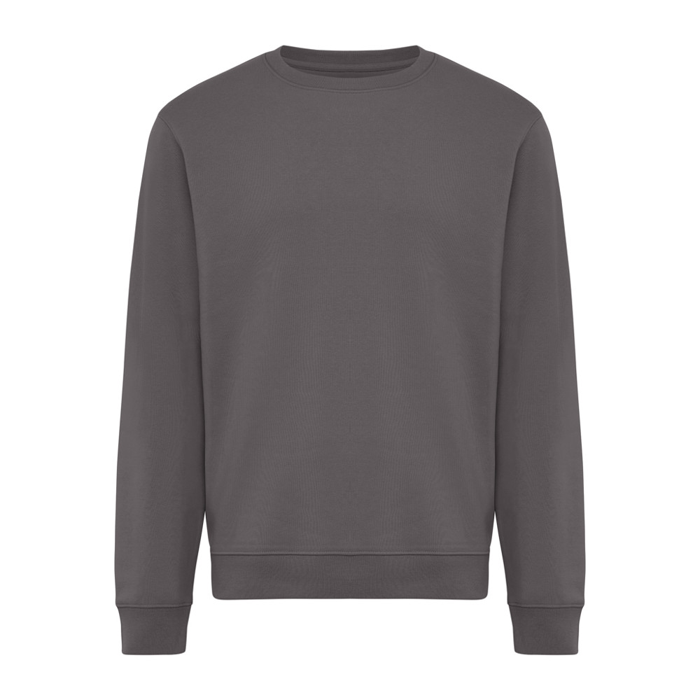 IQONIQ Torla crew neck van gerecycled katoen - antraciet (± PMS 19-3900 TCX)