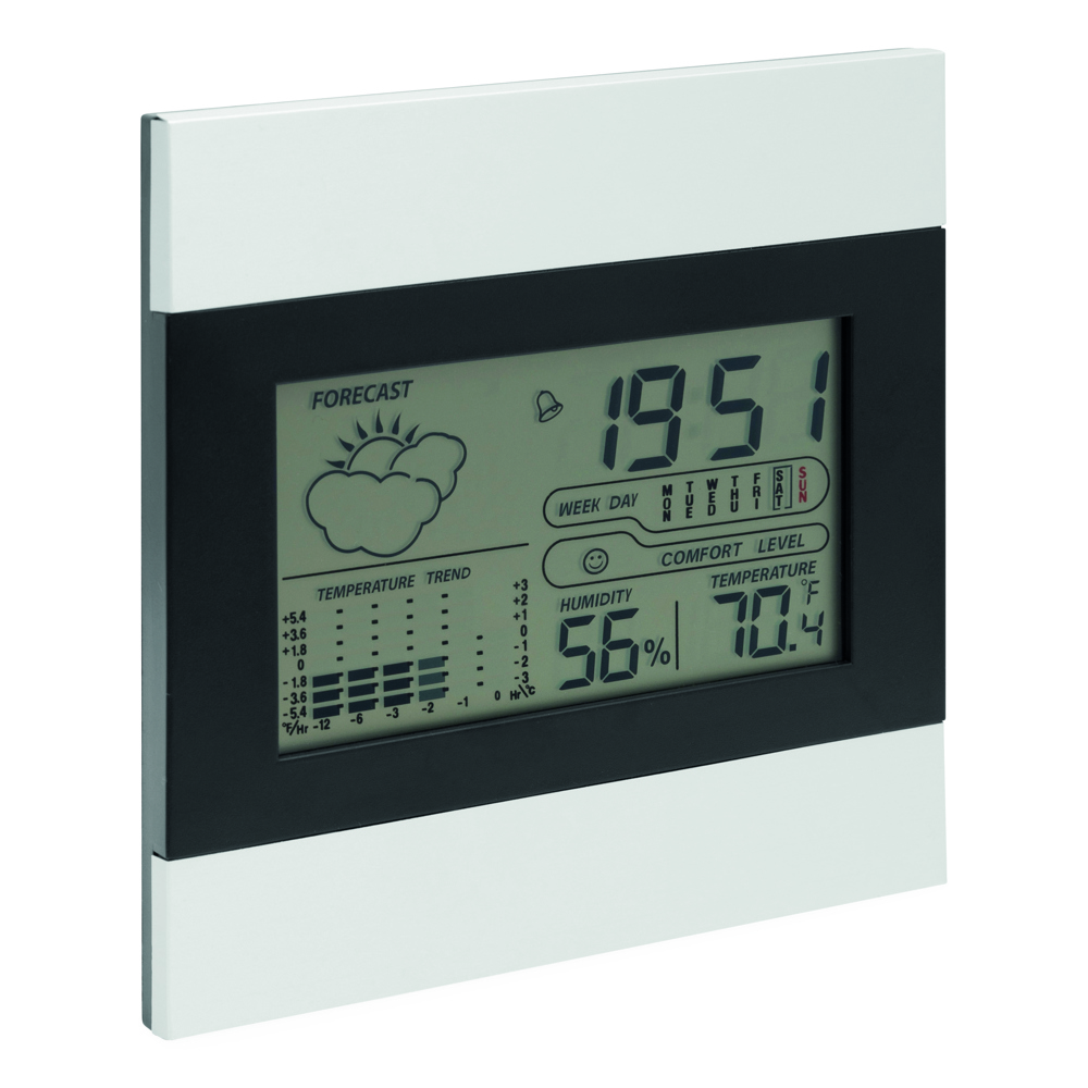 SHINY DAY - Weerstation met alarm en aluminium cover