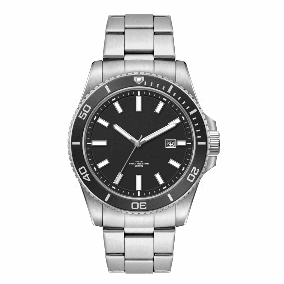 Horloge Georgia - Zilver Zwart