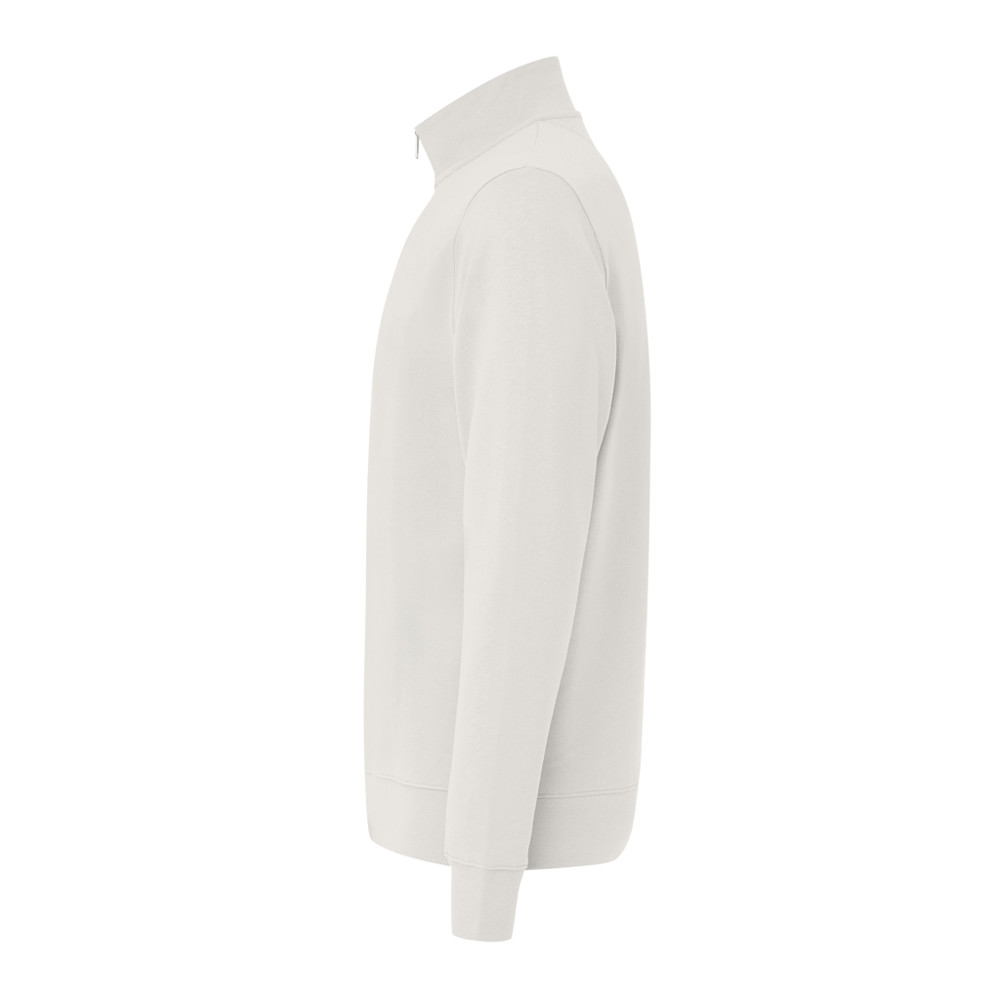 IQONIQ Elgon gerecycled katoen sweater met kwartritssluiting