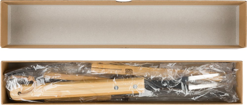 Barbecueset Kaitlyn | Rvs | 3 st | Houten handvatten
