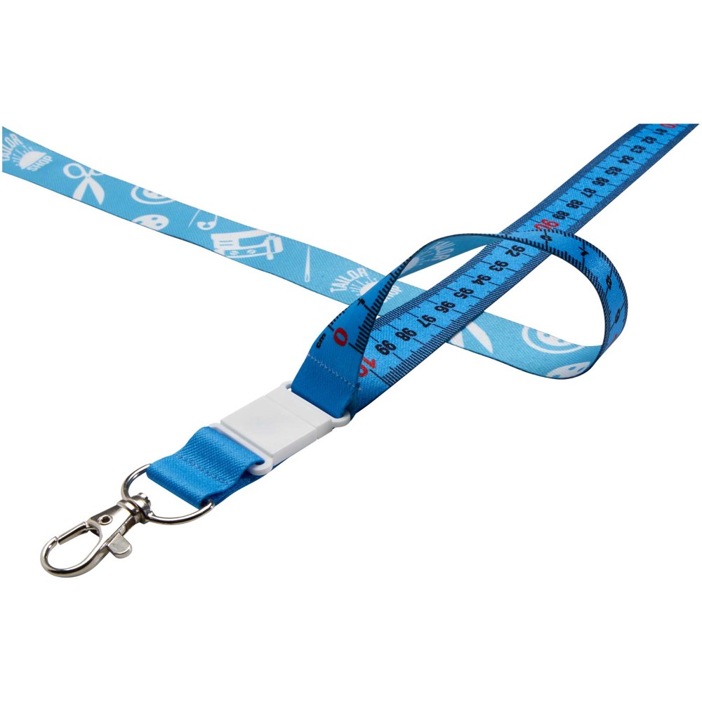 Isla 1-meter RPET sublimatie lanyard met safety breakaway sluiting