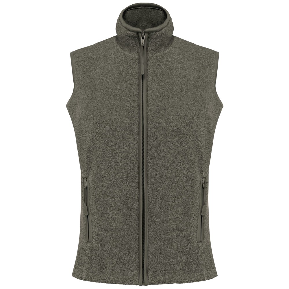 Bodywarmer van microfleece dames - Green Marble Heather