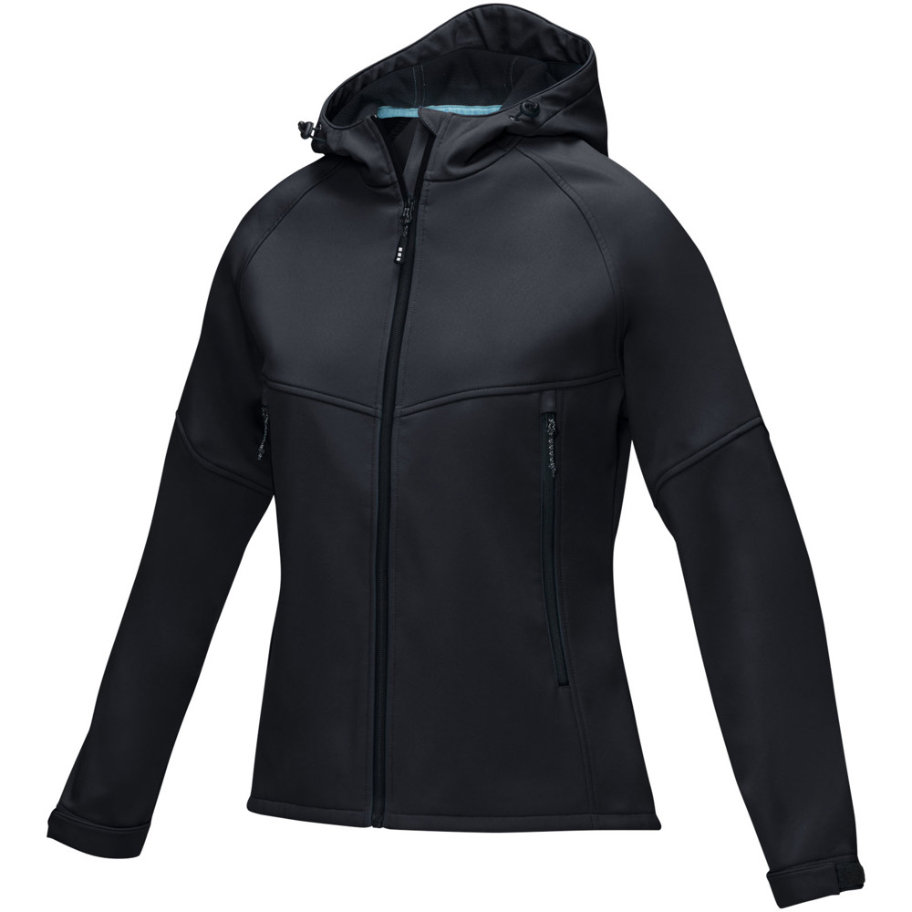Coltan dames GRS-gerecycled softshell jack - zwart