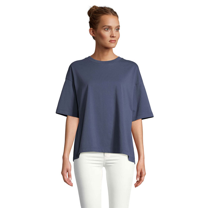 BOXY WOMEN - BOXY OVERSIZE T-SHIRT DAMES - Denim