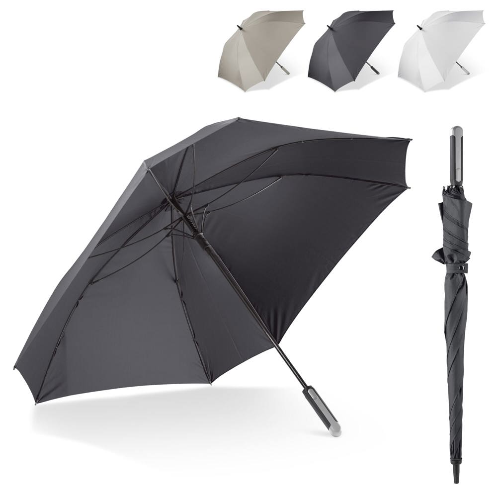 Deluxe vierkante paraplu met draaghoes 27” auto open