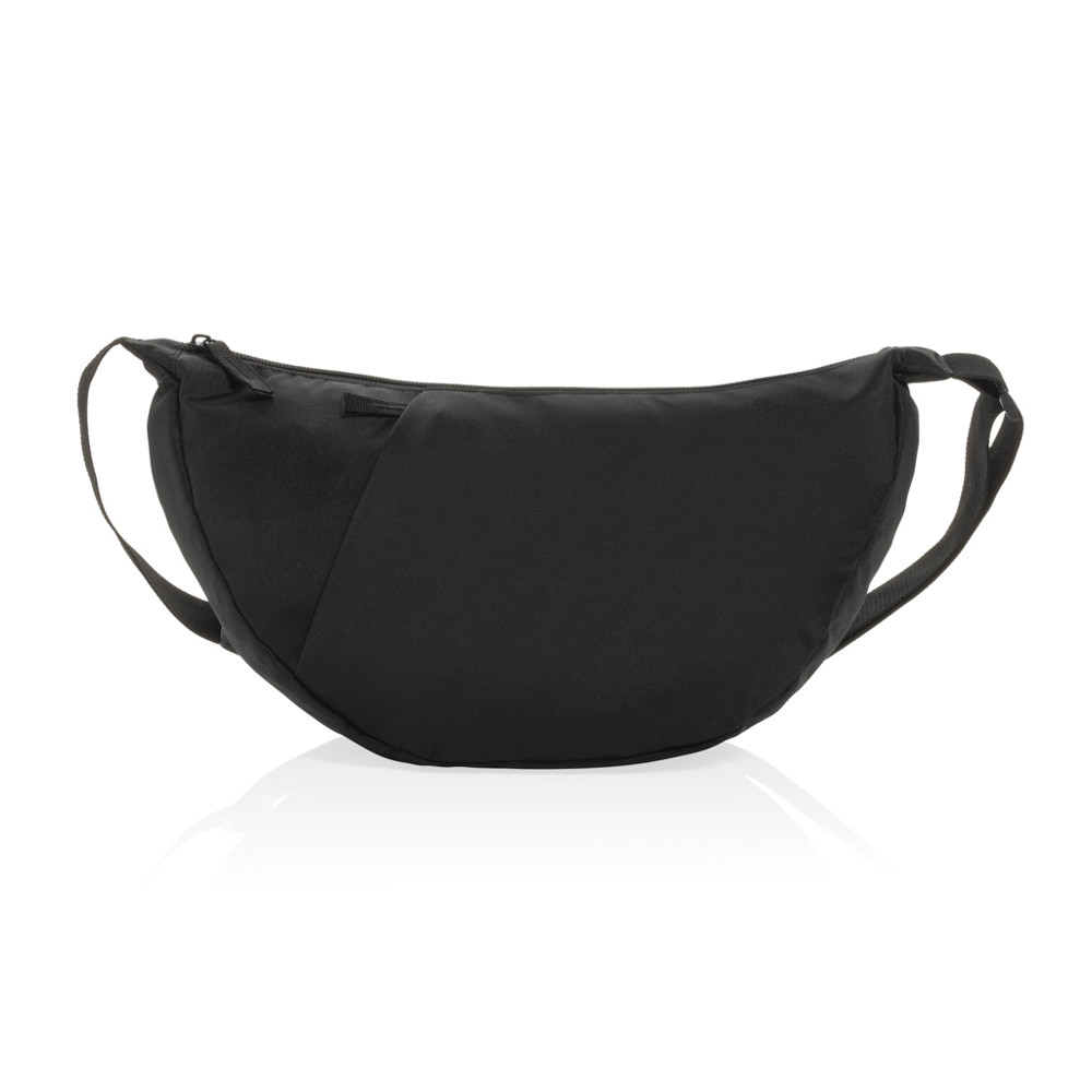 Crescent XL AWARE™ RPET halve maan sling bag - zwart (± PMS Black)