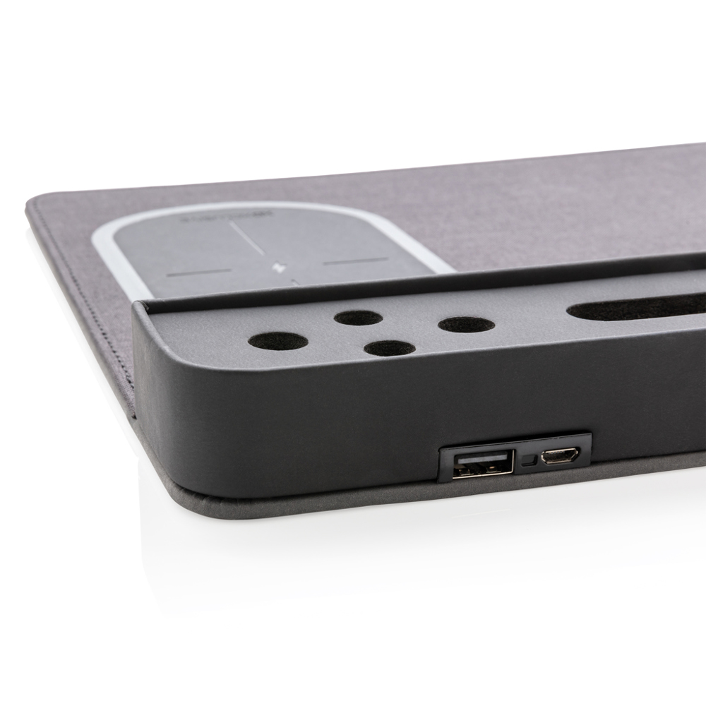 Air muismat met 5W draadloze oplader en USB