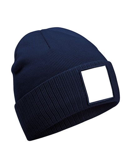 Appliqué Patch Beanie - Oxford Navy/White