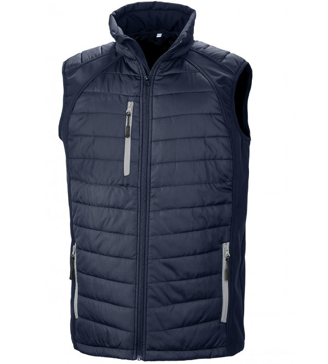 Black Compass softshell gilet - navy/grey