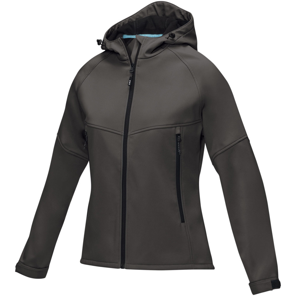 Coltan dames GRS-gerecycled softshell jack - Stormgrijs