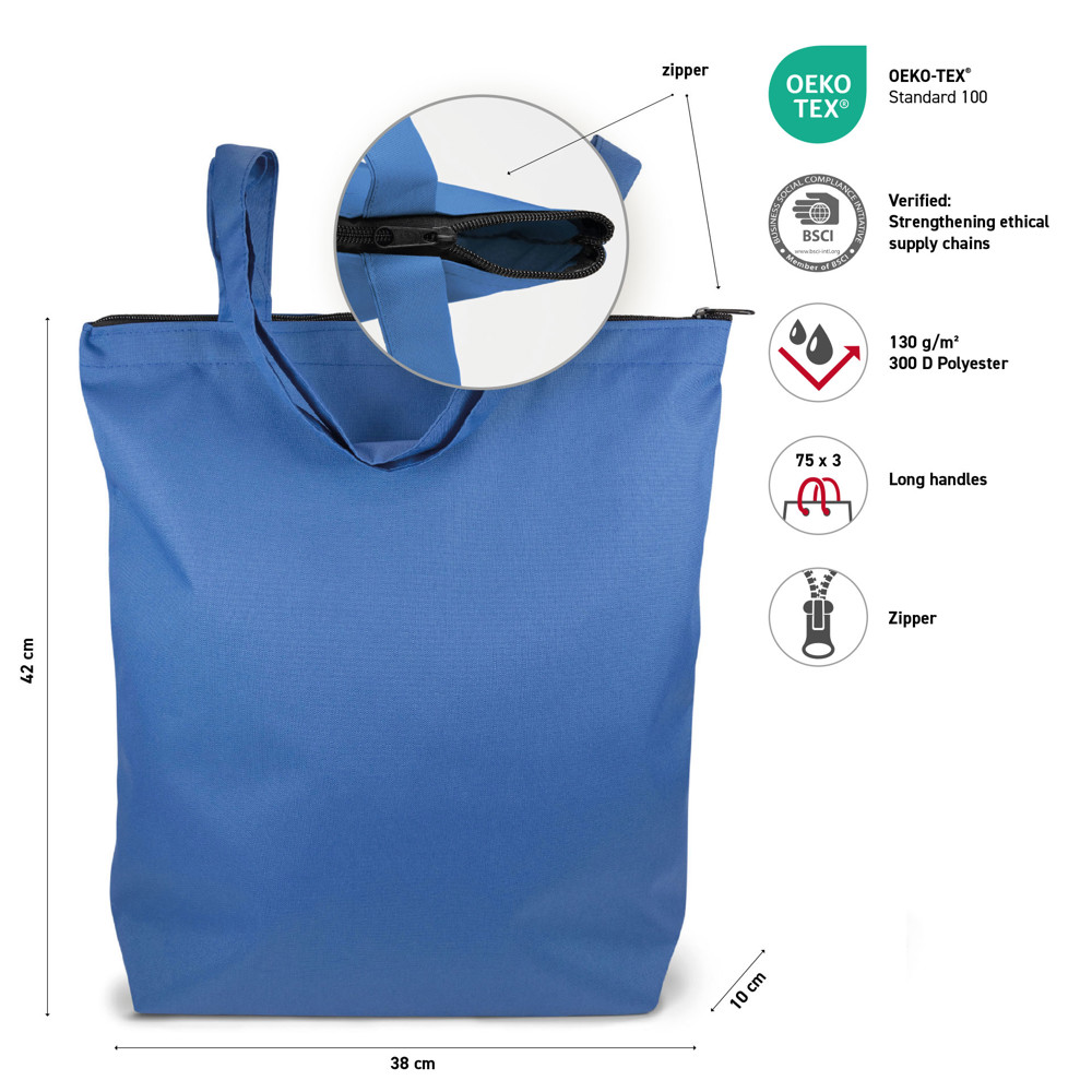 ATLANTA – Tas van 300D polyester met rits an bodemvouw