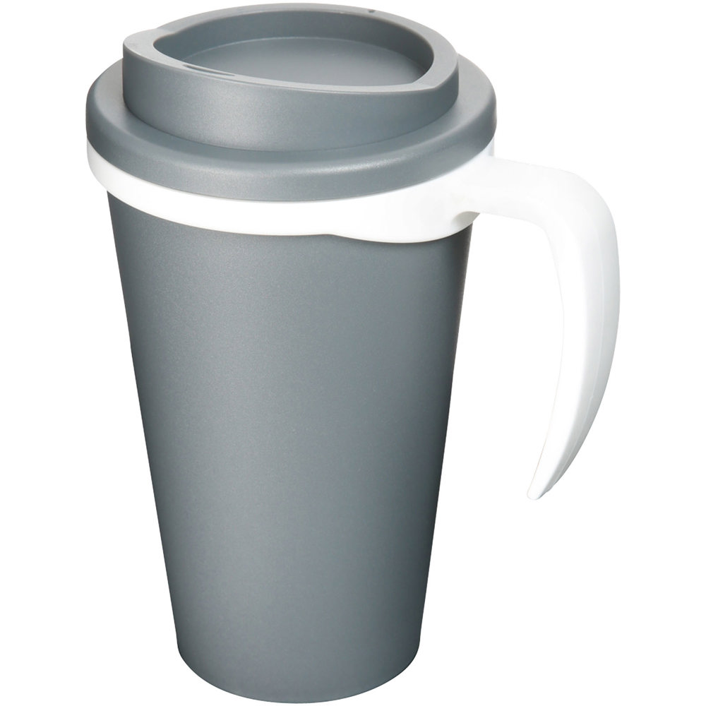 Americano® grande 350 ml geïsoleerde beker - Grijs, Wit