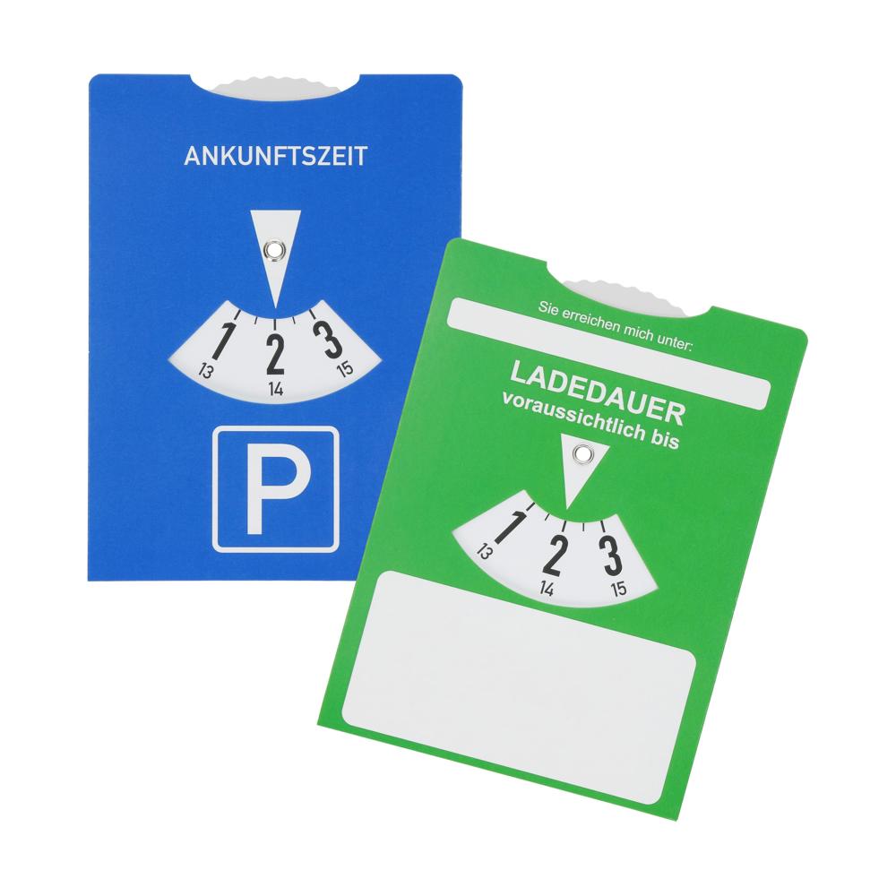 Kartonnen parkeerschijf "E-Mobility"