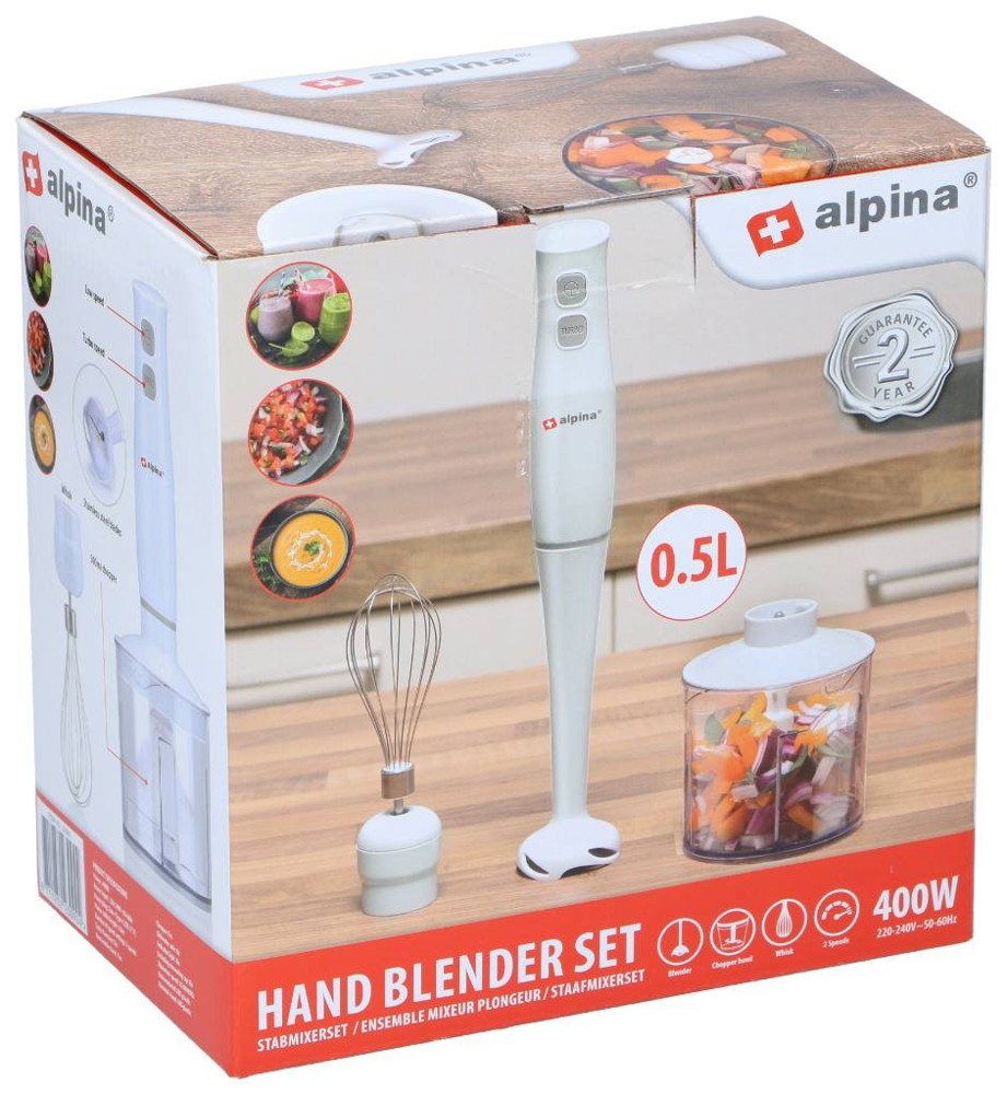 ALPINA Hand Blender 400W 230V- Wit