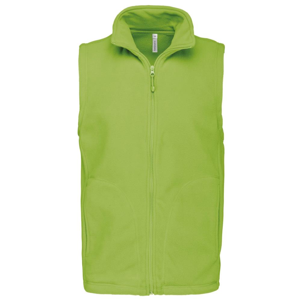Bodywarmer van microfleece heren - Lime